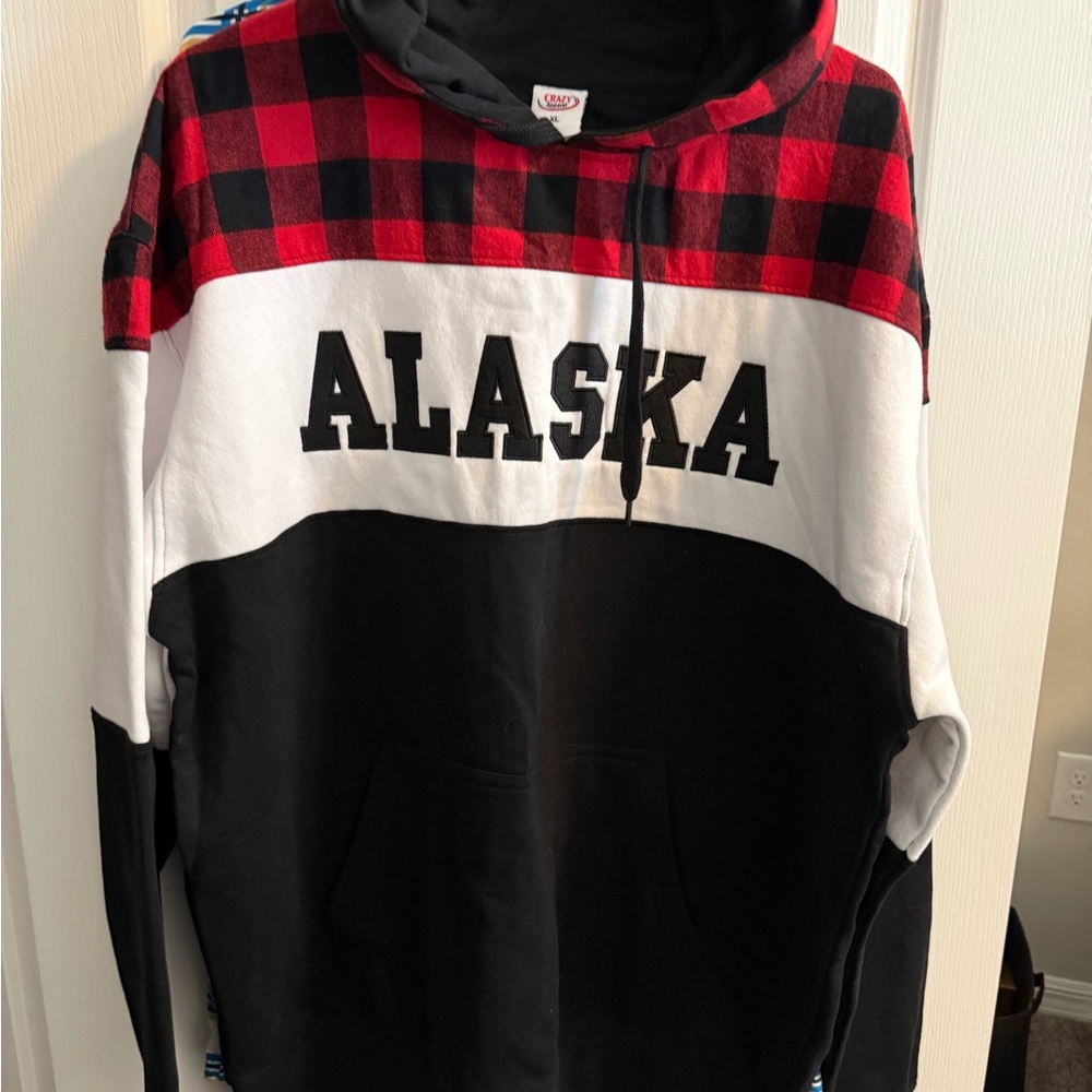 Crazy 8 Red and Black Plaid Men's Hoodie